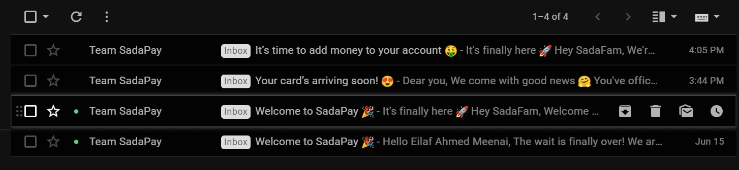 Screenshot Image from SadaPay